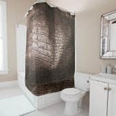 夕べラグジュアリー：レザーテクスチャード洗練 シャワーカーテン (インサイチュ)