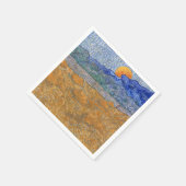 夕べランドスケープとライジングムーンバイヴァンゴッホ スタンダードカクテルナプキン (角)