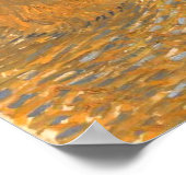 夕べランドスケープとライジングムーンバイヴァンゴッホ ポスター (角)