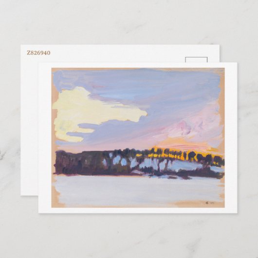 夕べランドスケープ,アクセリーガレン – カレーラ,ファインアート ポストカード (正面/裏面)