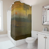 夕べランドスケープbyジョージ・インネス(1889) シャワーカーテン (インサイチュ)