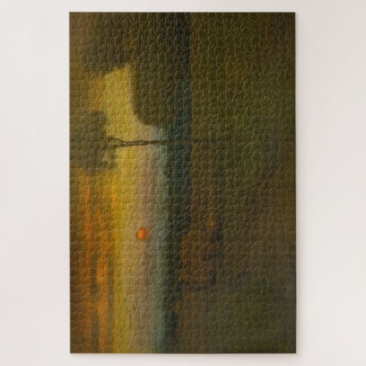 夕べランドスケープbyジョージ・インネス(1889) ジグソーパズル (縦)