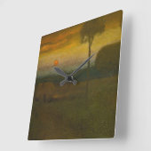 夕べランドスケープbyジョージ・インネス(1889) スクエア壁時計 (傾斜)