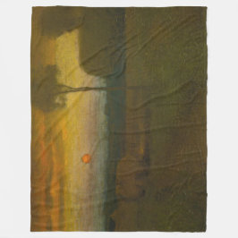 夕べランドスケープbyジョージ・インネス(1889) フリースブランケット