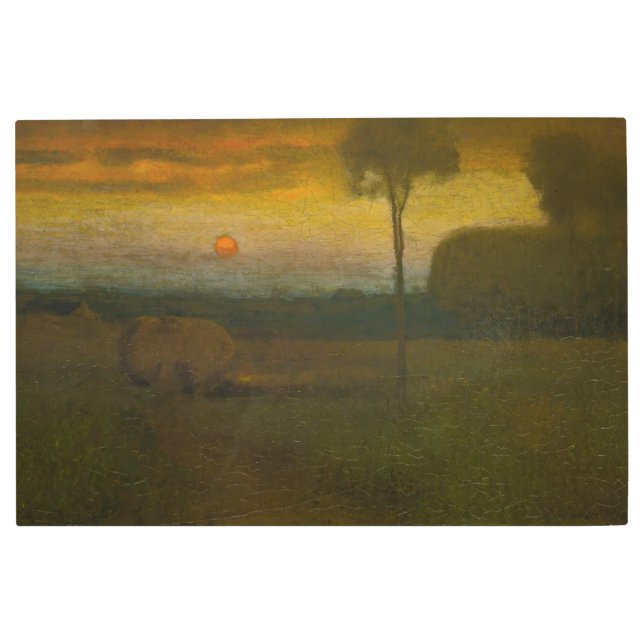 夕べランドスケープbyジョージ・インネス(1889) メタルプリント (正面)