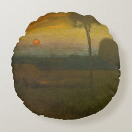 夕べランドスケープbyジョージ・インネス(1889) ラウンドクッション