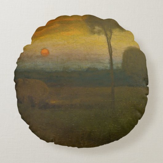 夕べランドスケープbyジョージ・インネス(1889) ラウンドクッション (正面)