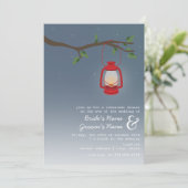 夕べリハーサルディナーレッド油ランタン 招待状 (スタンド正面)