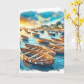 夕べレスト カード (黄色い花)