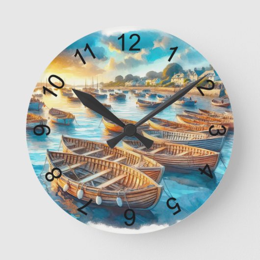 夕べレスト ラウンド壁時計 (正面)