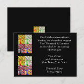 夕べ事件「我々のお祝いは続く」招待状 招待状 (正面/裏面)