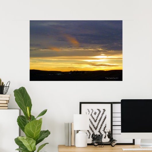 夕べ光 ポスター (ホームオフィス)