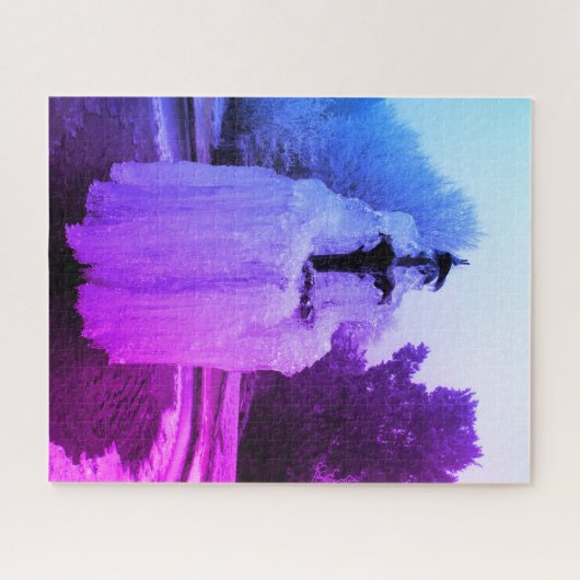 夕べ凍っていの泉 ジグソーパズル (横)