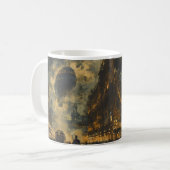 夕べ到着 – スティームパンク通りシーン コーヒーマグカップ (正面左)