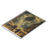 夕べ到着 – スティームパンク通りシーン ノートブック (左側)