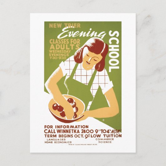 夕べ学校：大人のための授業 ポストカード (正面)
