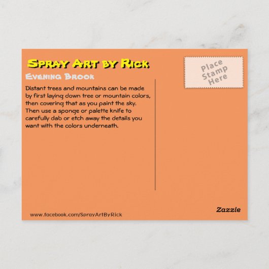 夕べ小川 ポストカード (裏面)