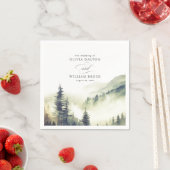 夕べ山脈自然 エレガント スタンダードカクテルナプキン (インサイチュ)