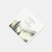 夕べ山脈自然 エレガント スタンダードカクテルナプキン (角)