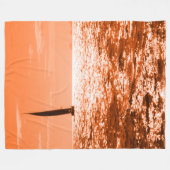 夕べ帆 フリースブランケット (正面(横))