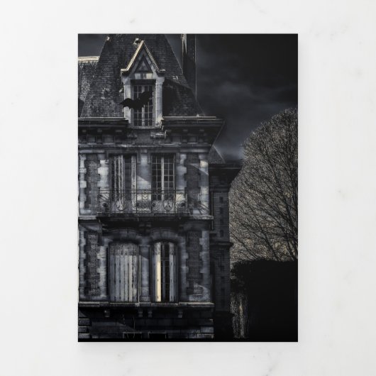 夕べ幽霊のよく出るハローウィンパーティ 三つ折り招待状 (カバー)