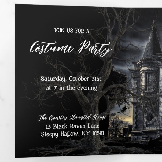 夕べ幽霊のよく出るハローウィンパーティ 三つ折り招待状 (内部最初)