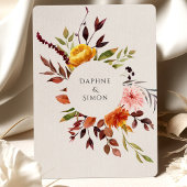 夕べ招待状燃えたオレンジ色のスクモダンリプト 招待状