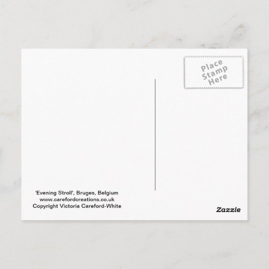 夕べ散歩 ポストカード (裏面)