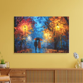 夕べ散歩in秋の光 キャンバスプリント