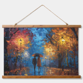 夕べ散歩in秋の光 吊り下げ型タペストリー