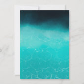 夕べ文字列ライトブループールパーティーSweet 16 招待状 (裏面)