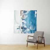 夕べ村の冬の風景 タペストリー (インサイチュ(横))