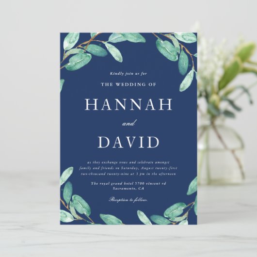 夕べ植物学 |グリーナリーオンホワ結婚イト 招待状 (スタンド正面)