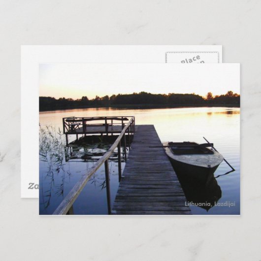 夕べ湖 ポストカード (正面/裏面)