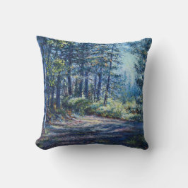「夕べ灯が灯る道」枕 クッション