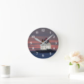 夕べ灯台 ラウンド壁時計 (ホーム)