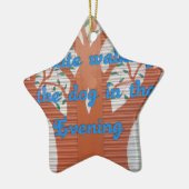 "夕べ犬の散歩の恐怖" – 私は犬の歩くを嫌う セラミックオーナメント (左)