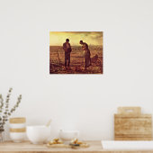 夕べ祈りの言葉バイジャンフランソワミレット ポスター (キッチン)