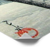 夕べ積雪江戸川蓮居川瀬1925年頃 ポスター (角)