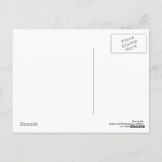 夕べ空 ポストカード (裏面)