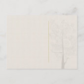 夕べ素朴田舎の結婚式の日付を保存 案内ポストカード (裏面)