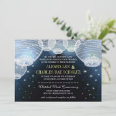 夕べ結婚の海軍紙ランタンが星の下 招待状 (スタンド正面)