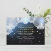 夕べ結婚ズ海軍紙ランタンダイカット 招待状 (スタンド正面)