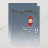 夕べ結婚ズ赤油灯 招待状 (正面/裏面)