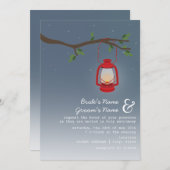 夕べ結婚ズ赤油灯 招待状 (正面/裏面)