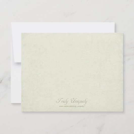 夕べ結婚式招待状ヴィンテージ/アンティークフレーム 招待状 (裏面)