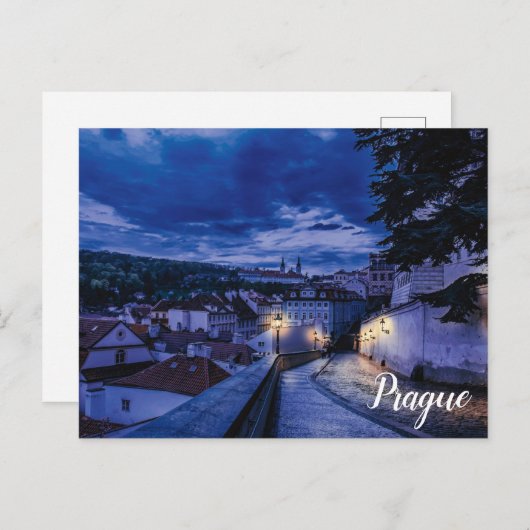 夕べ通りインプラハはがき ポストカード (正面/裏面)