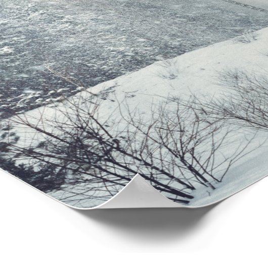 夕べ降雪 ポスター (角)