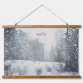 夕べ降雪 吊り下げ型タペストリー (正面)