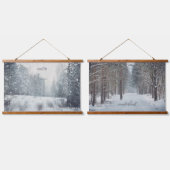 夕べ降雪 吊り下げ型タペストリー (ダブル)
